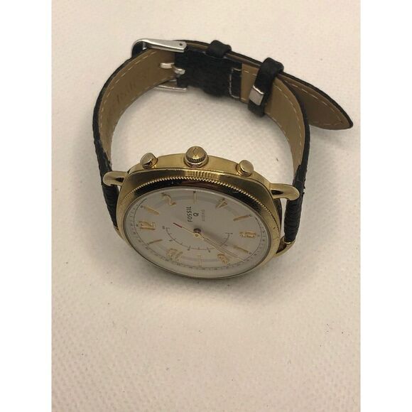 Fossil Q FTW1201 Women's Black Leather Analog Dial Wrist Hybrid Smart Watch HK38 - Picture 7 of 9